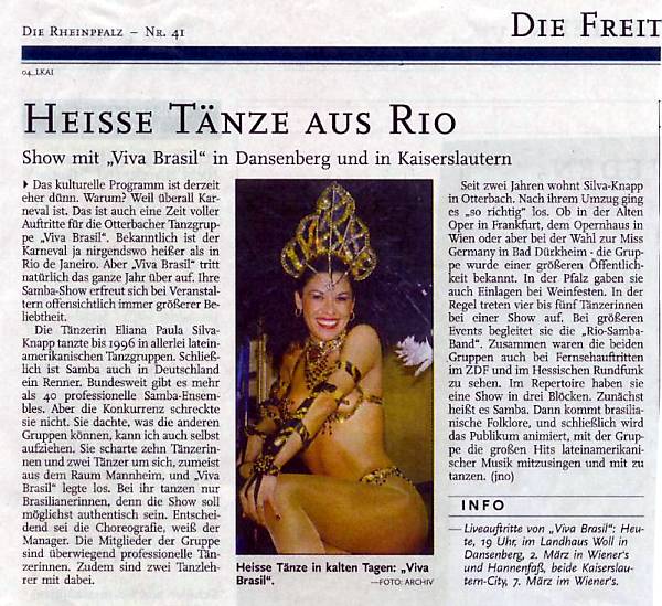 Die original VIVA BRASIL DANCE SHOW