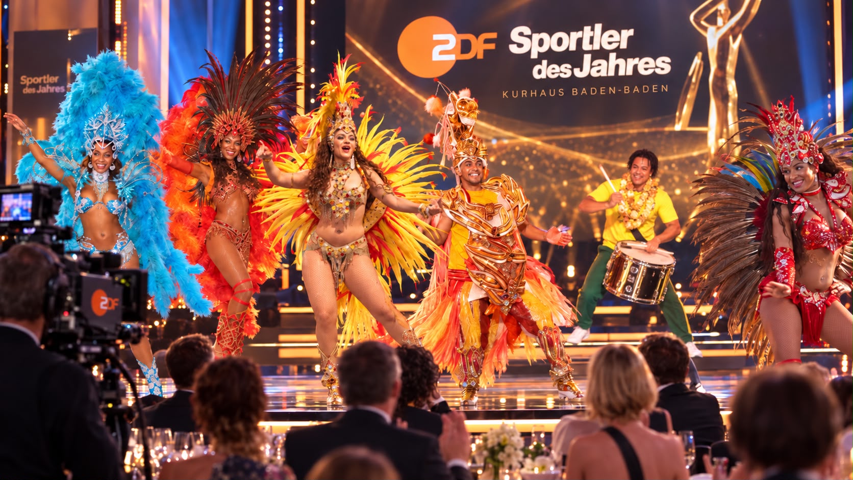 Sambashow bei der ZDF-Gala „Sportler des Jahres“ im Kurhaus Baden-Baden